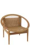 Chair Round Teak Wood Natural