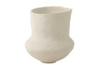 Pot Archaic Paper Mache White