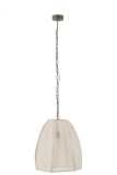 Ceiling Lamp Pear Linen/Iron White