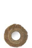 Mirror Round Braided Grass Natural