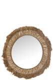 Mirror Round Braided Grass Natural