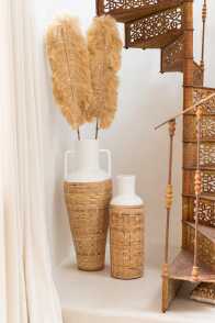 Vase Weaving Terracota/Rattan