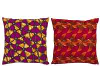 Coussin Motifs Formes Tissu Mix