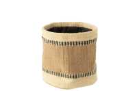 Panier Rond+Bande Jute