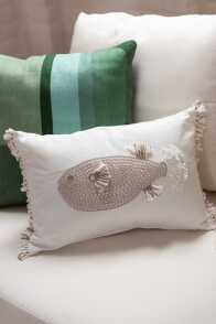 Cushion Fish + Fringes Cotton