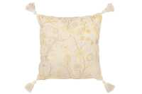 Coussin Carre Fleurs+Floches Coton