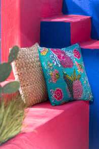 Cushion Flowers+Stitches Cotton