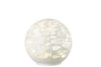 Ball Deco Fishes Led Glass White