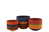Set Of 3 Basket Round With Small