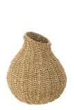 Vase Sloping Edge Seagrass Natural