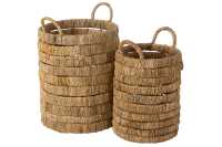 Set Of 2 Baskets Cylinder Water