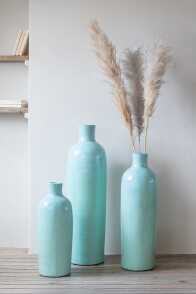 Vase Justine Terracotta Blue Small