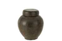 Pot With Lid Terracotta Brown