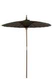 Parasol Lorie Hout/Katoen Zwart