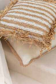 Cushion Stripes Fringes Mendong