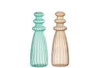 Vase Lagen Glass Aqua/Beige