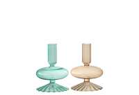 Chandellier Ufo Glass Aqua/Beige