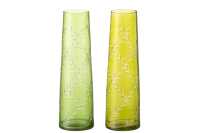 Vase Feuil Verre Vert Large