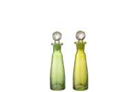 Carafe Feuil Verre Vert Medium