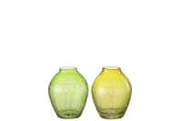 Vase Bou Feuil Verre Vert