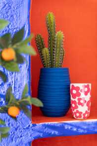 Vaso Fiesta Ceramica Blu Medium