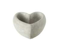 Maceta Forma Corazon Cemento Gris