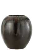 Flower Pot Ceramic Brown Large