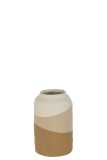 Vase Zylinder Keramik Beige/Hell