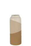 Vase Cylinder Ceramic Beige/Light