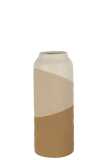 Vase Zylinder Keramik Beige/Hell