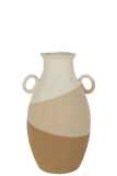 Vase Ear Ceramic Beige/Light Brown