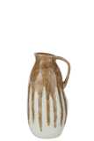 Vase Farbe Keramik Beige/Hell