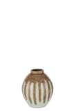 Vase Farbe Keramik Beige/Hell