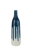 Vase Paint Ceramic White/Blue