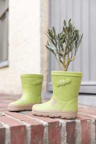 Flowerpot Boot Cement Green