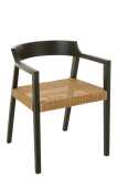 Chair Emma Teak Black/Brown