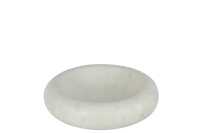 Bol Rond Bas Marbre Blanc Large