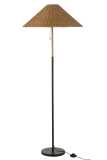 Lampadaire Metal/Rotin