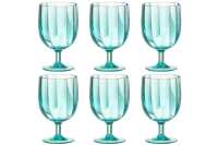 Dose Von 6 Weinglas Plastik Blau