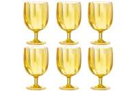 Dose Von 6 Weinglas Plastik Gelb
