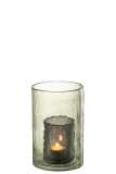 Tealight Holder Double Glass Green