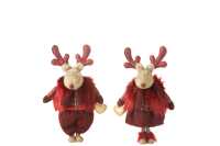 Reindeer Boy+Girl Heart Polyester