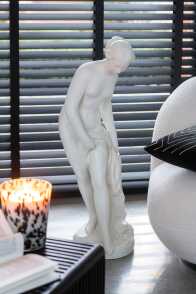 Statue Lady Greece Resin White