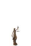 Vrouw Justitia Resin Koper Small