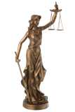 Vrouw Justitia Resin Koper Large