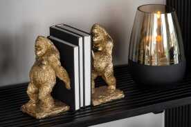 Set Of 2 Bookend Gorilla Resin