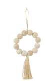 Hanger Bead Wreath Mango Wood