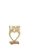 Love Cuore + Piede Alluminio/Legno