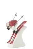 Skieur Vitesse Resine Rouge/Blanc