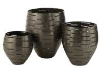 Set Of 3 Hurricane Bowls Metal